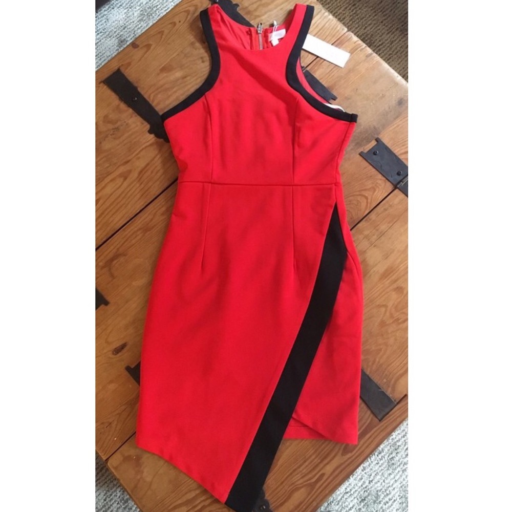 NWT Red/Black Asymmetrical Dress